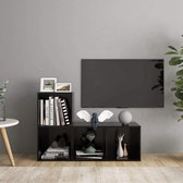 Tv-meubelen 2 st 72x35x36,5 cm spaanplaat zwart