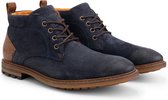 Travelin' Fulbeck leren heren veterschoenen - Donkerblauw Suede leer - Maat 43