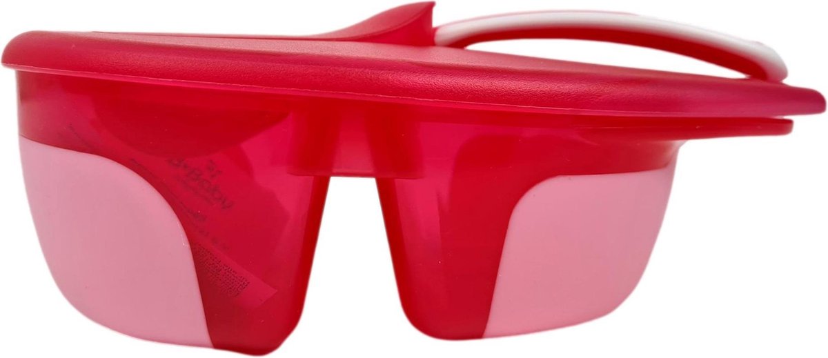 Goedkoopste Baby Voedingsbakje met Warmtelepel SOFIE - Rood - Kunststof - BPA Vrij - 2 Compartimenten - 4 Maanden