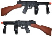 2x pcs speelgoed habillés armes gangsters mitraillette noir 50 cm - fusil Tommy gun - Boef/Al Capone