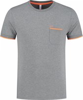 Sun68 Sun68 Knit T-shirt - Mannen - grijs - oranje