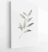 Canvas schilderij - Botanical wall art vector set. Earth tone boho foliage line art drawing with abstract shape. 2 -    – 1881805174 - 50*40 Vertical