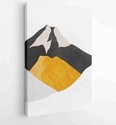 Canvas schilderij - Mountain and gold landscape wall arts vector 4 -    – 1894138453 - 115*75 Vertical
