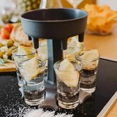 Drankspel - Shotdispenser - Shot Spel - Shotjes - Drankdispenser - Glazen vuller - Sterke drank - SHOTFONTEIN INCLUSIEF 6 SHOTGLAZEN - GrijShotjesmaker - Schenker - Shotjes - Shotg