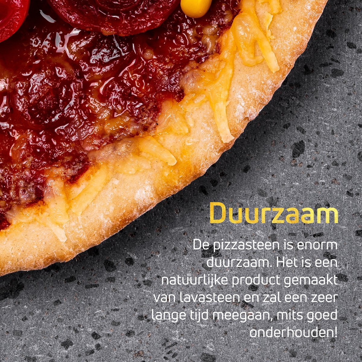 MY FRIEND SICILIA Lavasteen Etnea, 39 x 35 x 2 cm, vuurvaste plaat voor oven of grill, ideaal voor brood en pizza