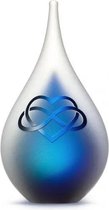 Urnencenter - Mini Urn Frosted Infinity™ - Blauw - Mini Urn - Urnen voor Mensen - Urn voor Dieren - Gedenkartikel