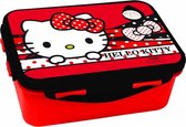 broodtrommel Hello Kitty PVC rood/zwart