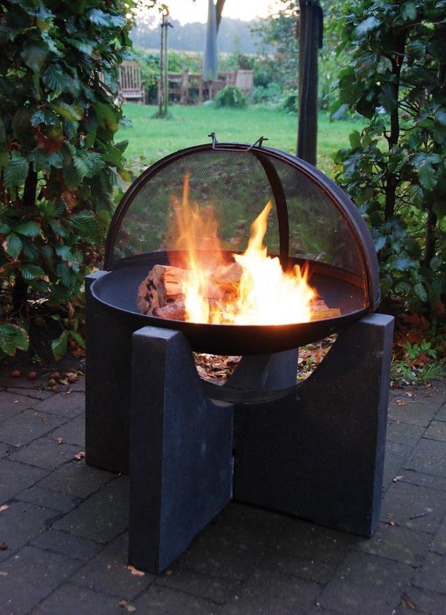 Esschert Design Folding Spark Screen for Fire Bowl - Black