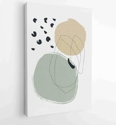 Canvas schilderij - Earth tones organic shape Art design for poster, print, cover, wallpaper, Minimal and natural wall art. 3 -    – 1843211854 - 50*40 Vertical