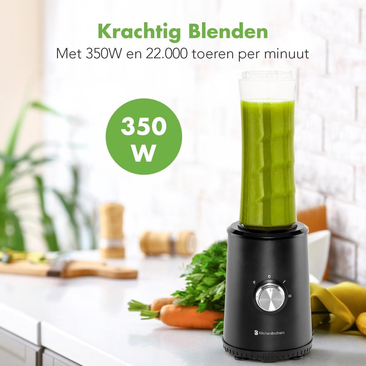 Koop Tweedekans KitchenBrothers Mini Blender - Smoothie Maker - 2