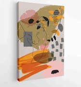 Canvas schilderij - Hand painted illustrations wall arts vector. Surface pattern design. 3 -    – 1843127542 - 40-30 Vertical