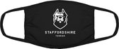 Staffordshire Terrier Mondkapje | Hond | Dier | Dierendag | Grappig | Gezichtsmasker | Bescherming | Bedrukt | Logo | Zwart mondmasker van katoen, uitwasbaar & herbruikbaar. Geschi