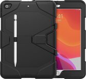 Hoes geschikt iPad 2021/2020/2019 (10.2 inch) Extreme Robuuste Armor Case Hoesje Tablethoes Zwart