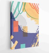 Canvas schilderij - Abstract organic shape Art design for poster, print, cover, wallpaper, Minimal and natural wall art. 4 -    – 1855434583 - 115*75 Vertical