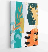 Canvas schilderij - Abstract organic shape Art design for poster, print, cover, wallpaper, Minimal and natural wall art. 4 -    – 1855434586 - 115*75 Vertical