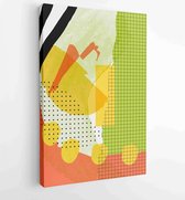 Canvas schilderij - Abstract organic shape Art design for poster, print, cover, wallpaper, Minimal and natural wall art. 2 -    – 1855434580 - 40-30 Vertical