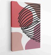 Canvas schilderij - Earth tones organic shape Art design for poster, print, cover, wallpaper, Minimal and natural wall art. Vector illustration. 4 -    – 1839106051 - 115*75 Vertic