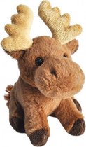 knuffel eland junior 13 cm pluche bruin