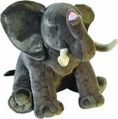 knuffel olifant junior 76 cm pluche grijs
