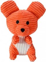 knuffel Mouse Piip junior 15 cm corduroy oranje