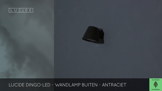 - Wandlamp Buiten - LED Dimb. - GU10 - 1x5W 3000K - IP44 - Antraciet | bol.com