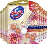 Glorix Aroma Lux Dahlia Flower & Dragonfruit - 9 Toiletblokken - Halfjaarbox - Voordeelverpakking