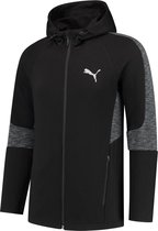 Puma Evostripe Hooded Sportvest - Maat M  - Mannen - zwart - grijs