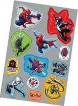 stickers Spider-Man junior papier grijs/blauw