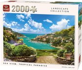 King Puzzel 2000 Stukjes (96 x 68 cm) - Tropische Sea View - Legpuzzel Landschap
