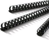 office depot - Plastic Inbindruggen Zwart 8 mm 45 Vel A4 100 Stuks - 21 rings - bindruggen