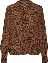 VERO MODA TANIA LS SHIRT WVN Tobacco Brown Dames Blouse - Maat S