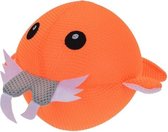 Opblaasbare splashbal zeedier oranje 15 cm