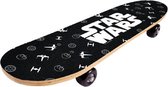 skateboard 61 x 15 x 10 cm hout zwart/wit