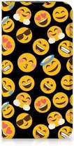 Telefoon Hoesje Geschikt voor iPhone 13 Pro Flip Cover Emoji