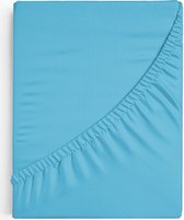 drap housse/drap de fond basique turquoise 90x200cm +30CM 100% coton