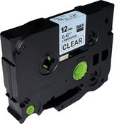 DULA - Brother Compatible Label Tape TZe-131 - 12 mm x 8 m - Zwart op Transparant - TZe131 - 1 Stuk