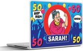 Laptop sticker - 10.1 inch - Jubileum - 50 Jaar versiering - Sarah - 25x18cm - Laptopstickers - Laptop skin - Cover