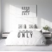 Nice Dreams - Dekbedovertrek - Good Vibes White - 2-persoons 200 x 220 cm