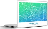 Laptop sticker - 17.3 inch - Stadskaart - Heerlen - Nederland - Blauw - 40x30cm - Laptopstickers - Laptop skin - Cover