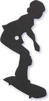 silhouette skater zwart 56 x 67 mm 10 stuks