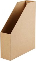 tijdschriftenhouder karton 31,5 x 25,5 cm bruin per stuk