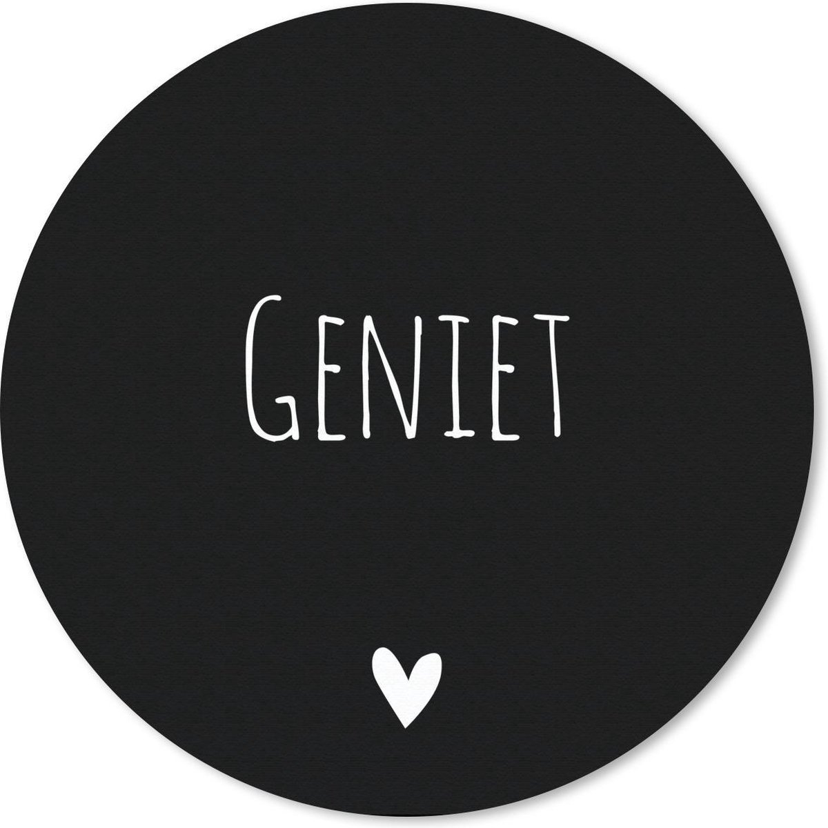 Muismat rond 20x20 cm - Mousepad Spreuken - Quotes - Geniet - Ronde muismatten