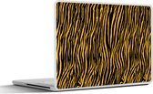 Laptop sticker - 11.6 inch - Tijgerprint - Dieren - Oranje - 30x21cm - Laptopstickers - Laptop skin - Cover