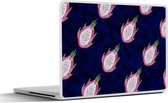 Laptop sticker - 12.3 inch - Drakenfruit - Fruit - Blauw - 30x22cm - Laptopstickers - Laptop skin - Cover