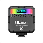 Ulanzi - RGB LED Camera Lamp– 2000 mAh – Foto Video verlichting – Smartphone – Youtube – Tiktok – 95 kleuren