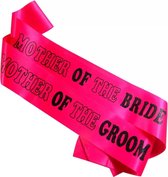 Sjerpen set roze Mother of the Groom en Mother of the Bride - vrijgezellenfeest - bruid - bruidegom - sjerp