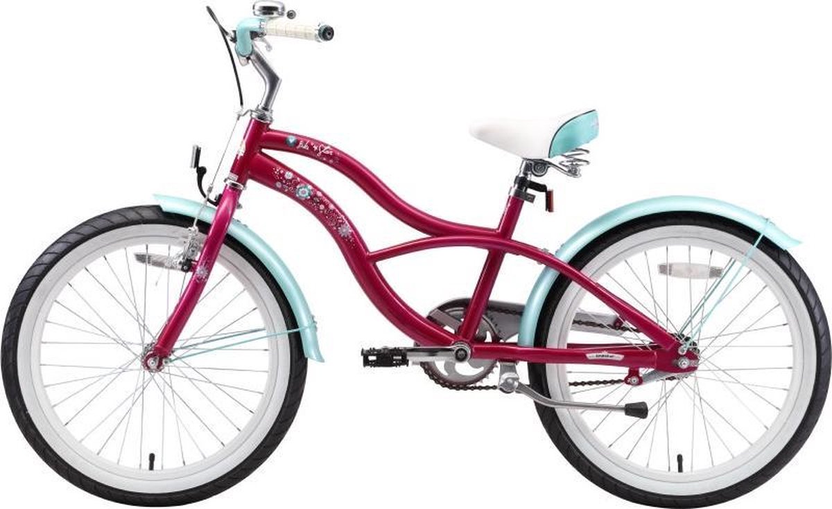 Bikestar 20 inch Cruiser kinderfiets lila