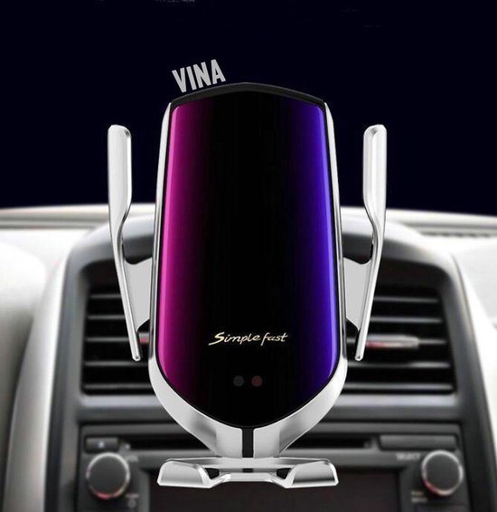 VINA Auto Oplader Draadloos R2 Wireless Charger Universeel Telefoonhouder Auto bol