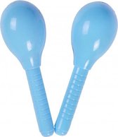 maracas 11 cm blauw