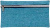 etui 21,5 x 12 cm denim lichtblauw
